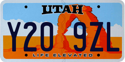 UT license plate Y209ZL