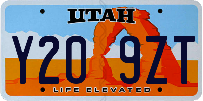 UT license plate Y209ZT