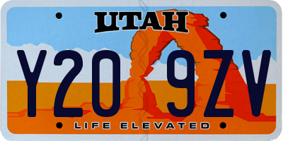 UT license plate Y209ZV