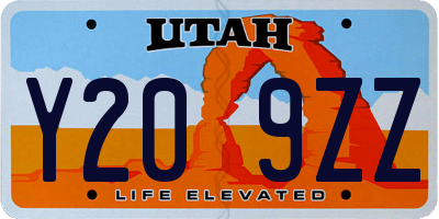 UT license plate Y209ZZ
