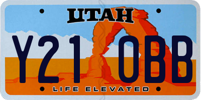 UT license plate Y210BB