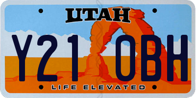 UT license plate Y210BH
