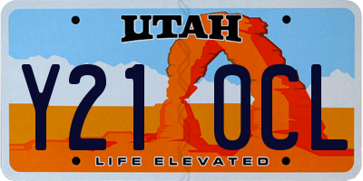 UT license plate Y210CL