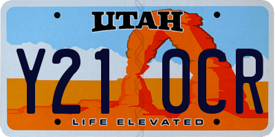 UT license plate Y210CR