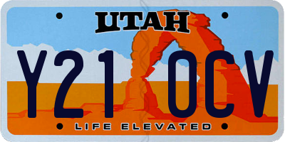 UT license plate Y210CV