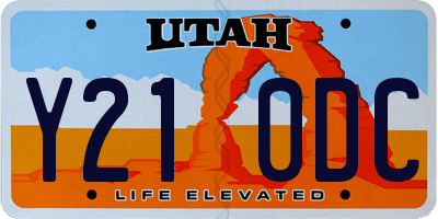 UT license plate Y210DC