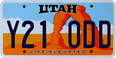UT license plate Y210DD