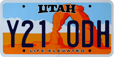 UT license plate Y210DH
