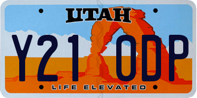 UT license plate Y210DP