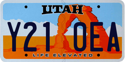 UT license plate Y210EA