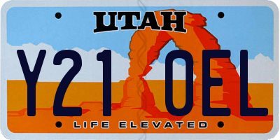 UT license plate Y210EL