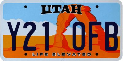 UT license plate Y210FB