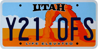 UT license plate Y210FS