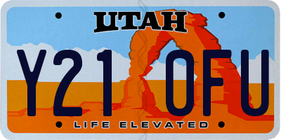 UT license plate Y210FU