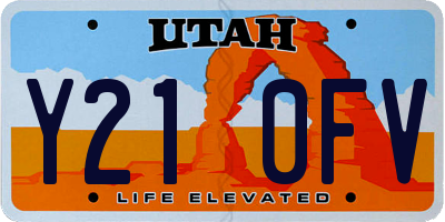 UT license plate Y210FV