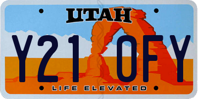 UT license plate Y210FY