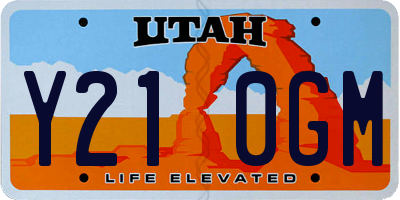 UT license plate Y210GM