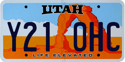 UT license plate Y210HC