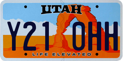 UT license plate Y210HH