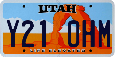 UT license plate Y210HM