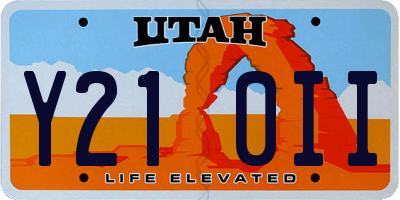 UT license plate Y210II
