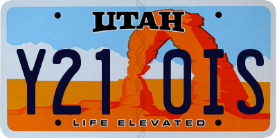 UT license plate Y210IS