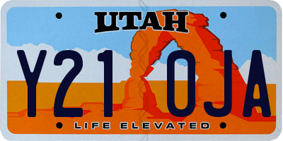 UT license plate Y210JA