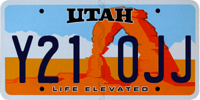 UT license plate Y210JJ