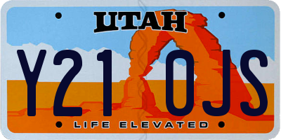UT license plate Y210JS