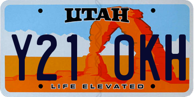 UT license plate Y210KH