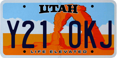 UT license plate Y210KJ