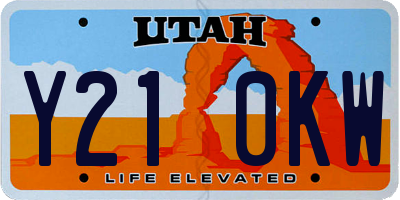 UT license plate Y210KW