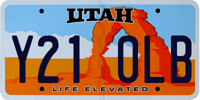 UT license plate Y210LB