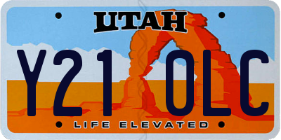 UT license plate Y210LC