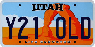UT license plate Y210LD