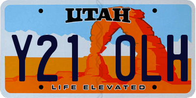 UT license plate Y210LH