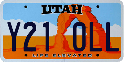 UT license plate Y210LL