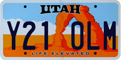 UT license plate Y210LM