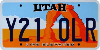UT license plate Y210LR