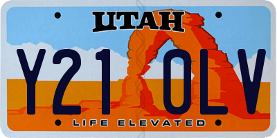 UT license plate Y210LV
