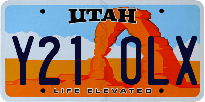 UT license plate Y210LX