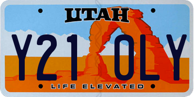 UT license plate Y210LY