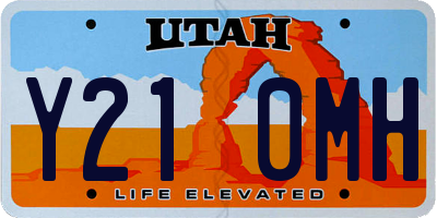 UT license plate Y210MH