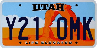 UT license plate Y210MK
