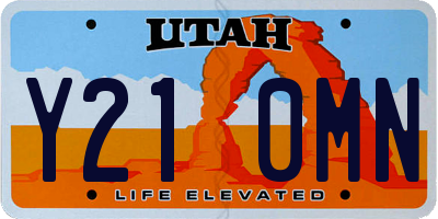 UT license plate Y210MN