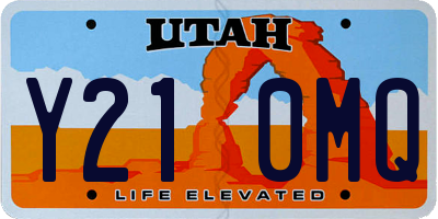 UT license plate Y210MQ