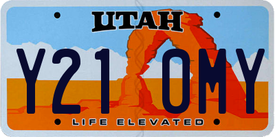 UT license plate Y210MY