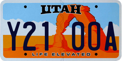 UT license plate Y210OA