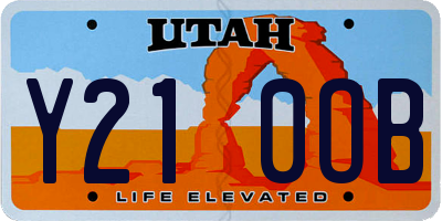 UT license plate Y210OB