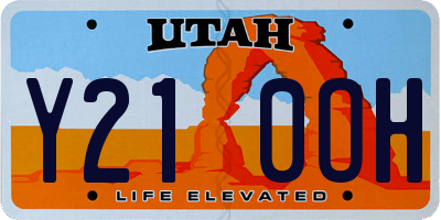 UT license plate Y210OH